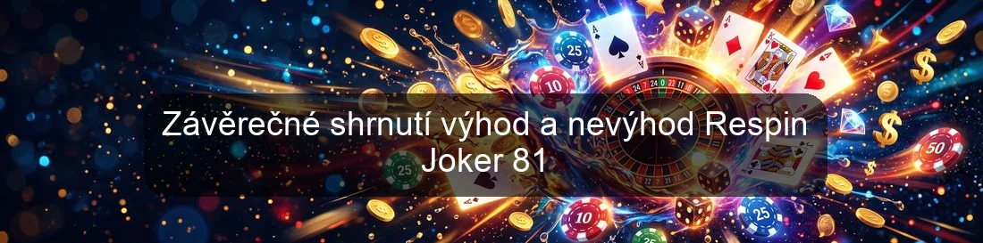 Závěrečné shrnutí výhod a nevýhod Respin Joker 81 Závěrečné shrnutí výhod a nevýhod Respin Joker 81